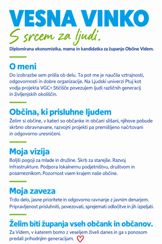 vesna vinko s srcem za ljudi